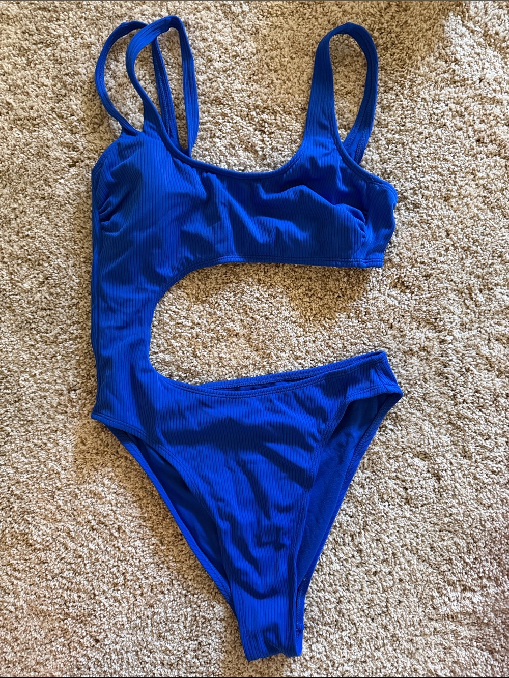 Xhilaration Royal Blue One-Piece Cutout Swimsuit